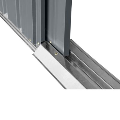 Abri de jardin GoodHome Basic en métal coloris gris ép.0,3 mm surface extérieure 1,91 m²