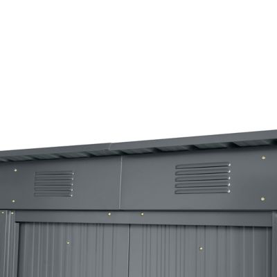 Abri de jardin GoodHome Basic en métal coloris gris ép.0,3 mm surface extérieure 1,91 m²