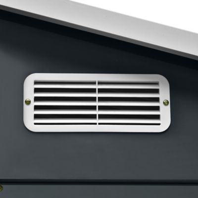 Abri de jardin GoodHome Basic en métal coloris gris ép.0,3 mm surface extérieure 9,05 m²