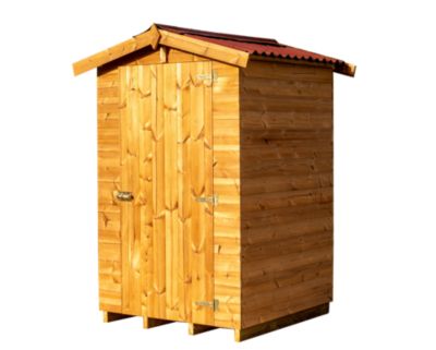 Abri de jardin Habrita bois l.145 x P.145 x H.210 cm surface totale 1,96m²