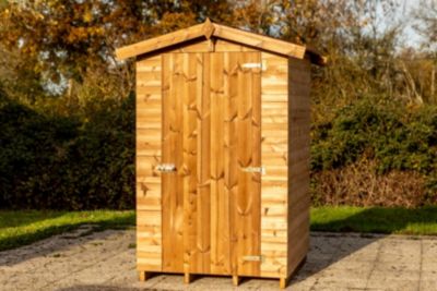 Abri de jardin Habrita bois l.145 x P.145 x H.210 cm surface totale 1,96m²