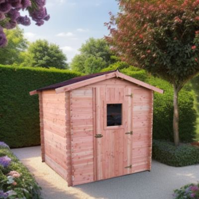 Abri de jardin Habrita bois l.231 x P.204 x H.212,6 cm surface totale 4,28m²