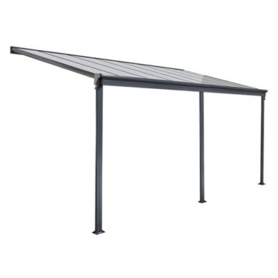 Abri de Jardin HOME DELUXE en Aluminium surface totale 15 m2 gris