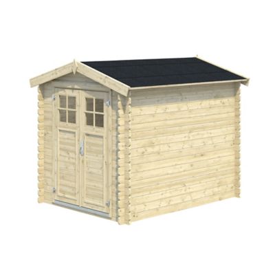 Abri de jardin Klikstrom Belaïa bois naturel ép.28 mm surface totale 5,9 m²