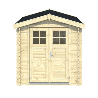 Abri de jardin Klikstrom Belaïa bois naturel ép.28 mm surface totale 5,9 m²