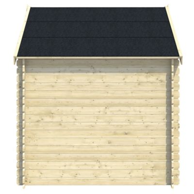 Abri de jardin Klikstrom Belaïa bois naturel ép.28 mm surface totale 7.4m²