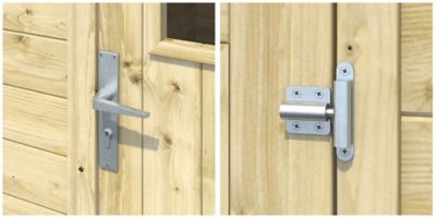 Abri de jardin Klikstrom Belaïa bois naturel ép.28 mm surface totale 7.4m²