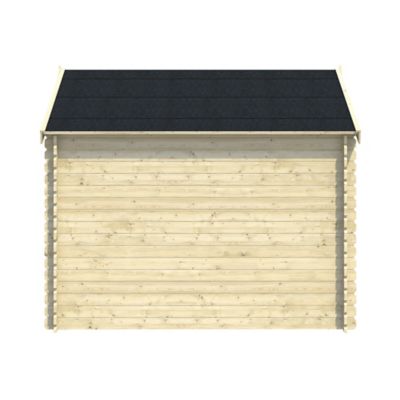Abri de jardin Klikstrom Belaïa bois naturel ép.28 mm surface totale 9.3m²