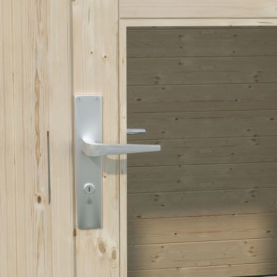 Abri de jardin Klikstrom Belaïa bois naturel surface totale 9,6m²
