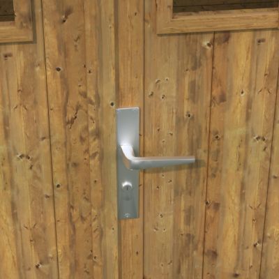Abri de jardin Klikstrom Belaïa bois traité autoclave marron ép.28 mm toiture monopente surface totale 6.72m²