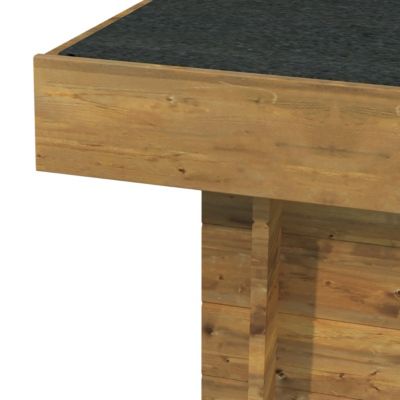 Abri de jardin Klikstrom Belaïa bois traité autoclave marron ép.28 mm toiture monopente surface totale 6.72m²
