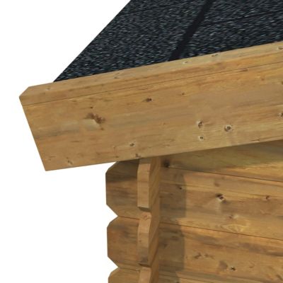Abri de jardin Klikstrom Belaïa bois traité autoclave marron surface ép.28 mm totale 9.3m²