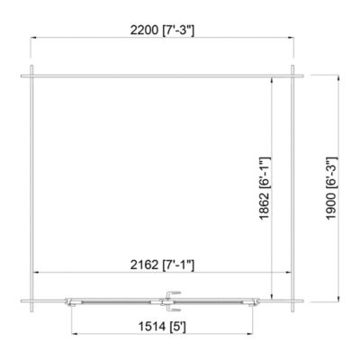 Abri de jardin Klikstrom Mokau bois coloris naturel toiture monopente ép.19 mm surface totale 6m²