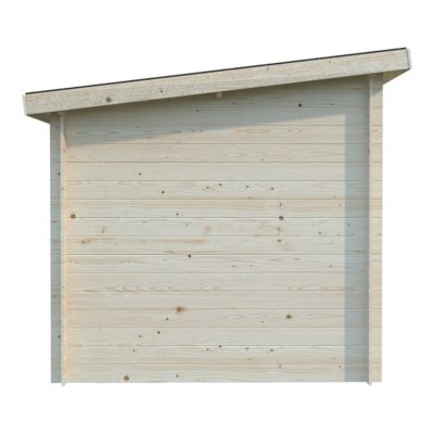 Abri de jardin Klikstrom Mokau bois coloris naturel toiture monopente ép.19 mm surface totale 6m²
