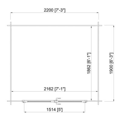 Abri de jardin Klikstrom Mokau bois traité autoclave marron ép.19 mm toiture monopente surface totale 6m²