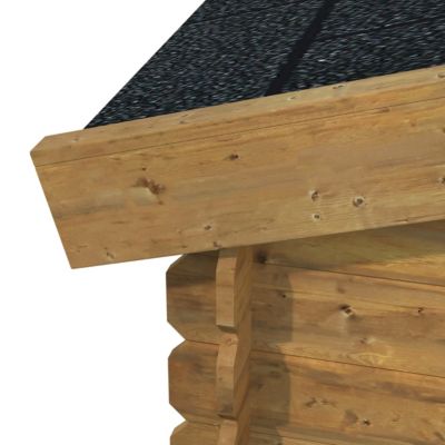 Abri de jardin Klikstrom Mokau sapin blanc du nord traité autoclave marron ép.19 mm surface totale 5,3m²