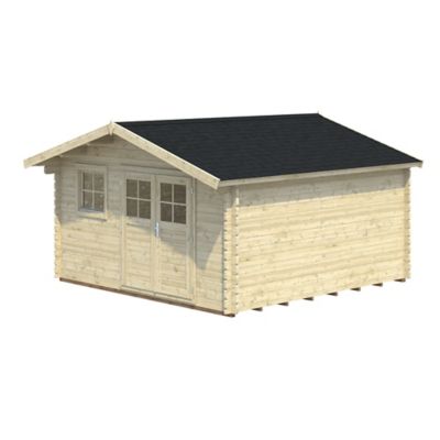 Abri de jardin Klikstrom Oreti bois naturel ép.44 mm surface totale 20.33m²