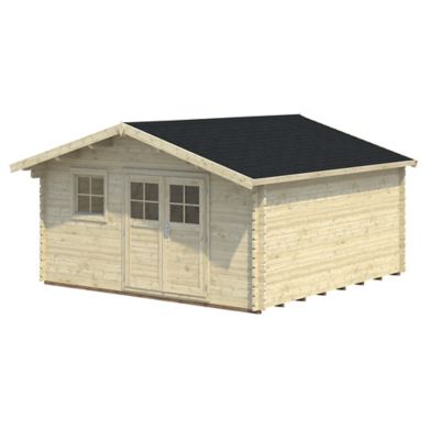 Abri de jardin Klikstrom Oreti bois naturel ép.44 mm surface totale 23.13m²