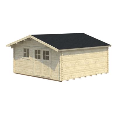 Abri de jardin Klikstrom Oreti bois naturel ép.44 mm surface totale 25.9m²