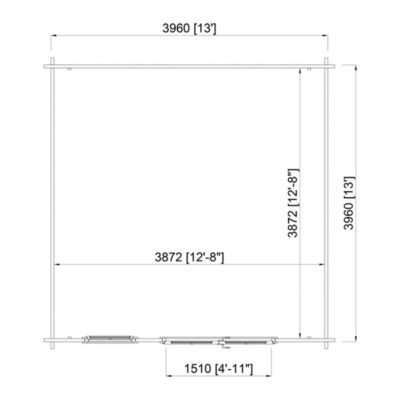 Abri de jardin Klikstrom Oreti bois traité autoclave marron ép.44 mm surface totale 20,33 m²