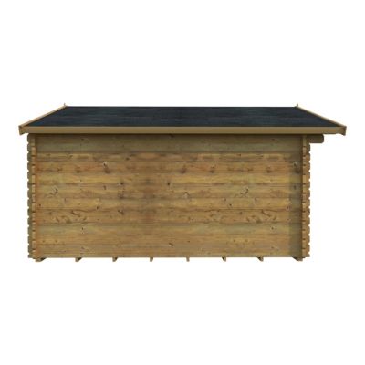 Abri de jardin Klikstrom Oreti bois traité autoclave marron ép.44 mm surface totale 20,33 m²