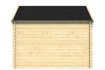 Abri de jardin Klikstrom Riga bois naturel ép.34 mm surface totale 12,15 m²
