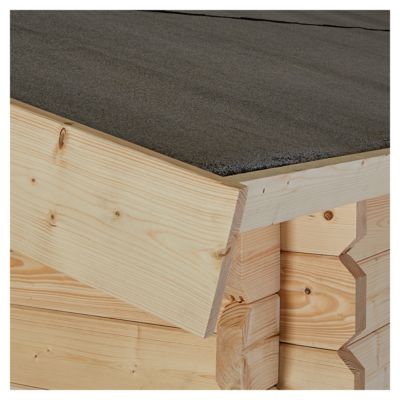 Abri de jardin Klikstrom Taman bois naturel ép.34 mm surface totale 14.12m²