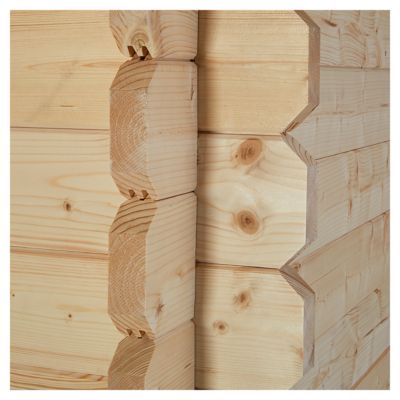 Abri de jardin Klikstrom Taman bois naturel ép.34 mm surface totale 14.12m²