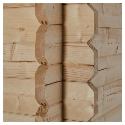 Abri de jardin Klikstrom Taman bois naturel ép.34 mm surface totale 16.5m²