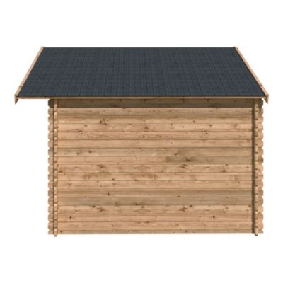 Abri de jardin Klikstrom Taman bois traité autoclave marron ép.34 mm surface totale 14.12m²