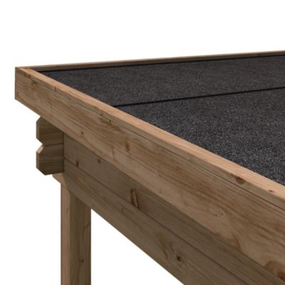 Abri de jardin Klikstrom Taman bois traité autoclave marron ép.34 mm toiture monopente  surface totale 19,5 m²