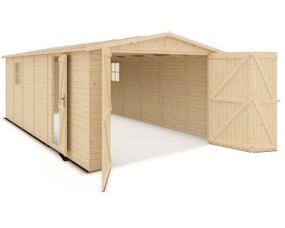Abri de Jardin KOVER en Bois surface totale 18 m2