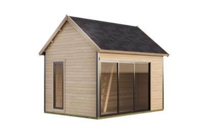 Abri de jardin Lasita Maja Murano 2 en bois surface extérieure totale 18,49m²