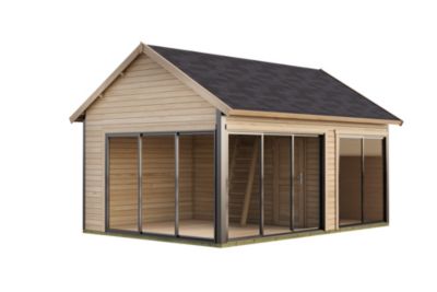 Abri de jardin Lasita Maja Murano 3 en bois surface extérieure totale 26,51m²