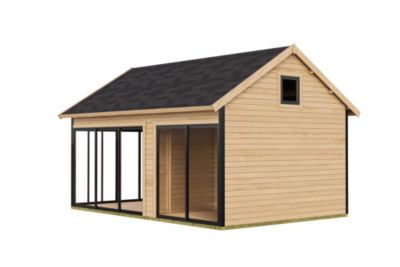 Abri de jardin Lasita Maja Murano 3 en bois surface extérieure totale 26,51m²