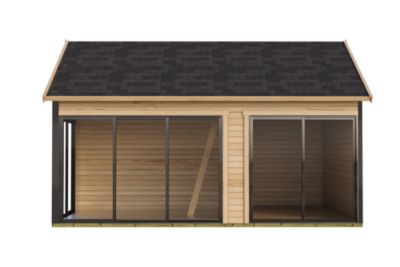 Abri de jardin Lasita Maja Murano 3 en bois surface extérieure totale 26,51m²
