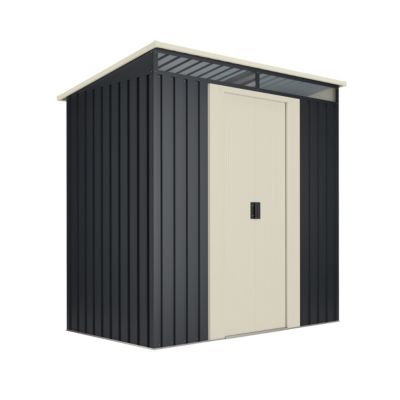 Abri de Jardin Métal 2,3 m² Stark avec fenêtre - Porte coulissante double - Toit plat