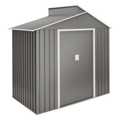 Abri de Jardin Métal 2,84 m² Latte - Couleur métallisée résistante - Avec Fenêtre - Porte coulissante double