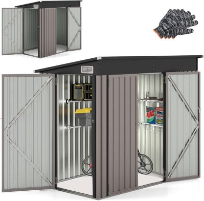Abri de Jardin Métal 235X117X185CM, Cabane à Outils 5M3