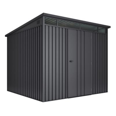 Abri de Jardin Métal 5,5m² Onyx avec fenêtre - Epaisseur 0.40mm résistant - Serrure de sécurité avec clé - Cabane extérieur