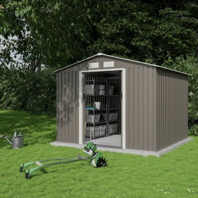 Abri de jardin métal 5,8 m2 + kit d'ancrage