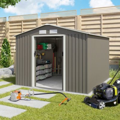 Abri de jardin métal 7,30 m2 + kit d'ancrage