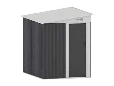 Abri de jardin métal adossé en acier galvanisé anthracite 3,15 m² - DAXTON