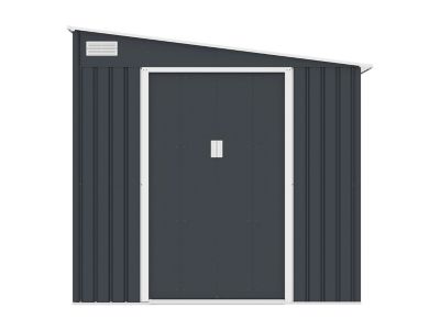 Abri de jardin métal adossé en acier galvanisé anthracite 5,49 m² - DAUSTIN