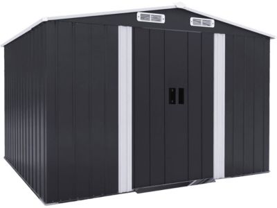 Abri de jardin métal avec porte coulissante "Boston"  6,54 m²  Gris