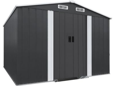 Abri de jardin métal avec porte coulissante "Boston"  8 m²  Gris
