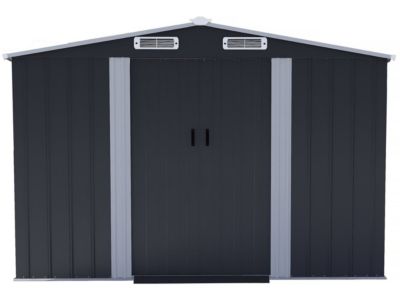 Abri de jardin métal avec porte coulissante "Boston"  8 m²  Gris