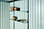 Abri de jardin métal Biohort Avantgarde A8 gris quartz, double porte, 9,88 m², ép.0,53 mm
