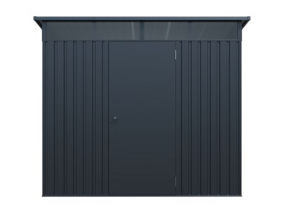 Abri de jardin métal en acier galvanisé - 0,4 mm - gris anthracite 4,6 m² - CLAFTON