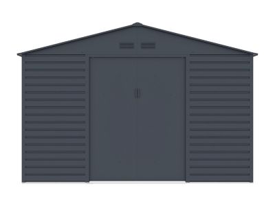 Abri de jardin métal en acier galvanisé - Anthracite - 13,12 m² - ADELMO